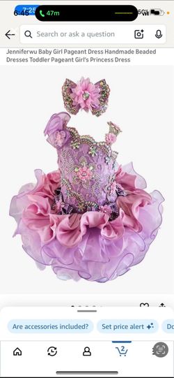 Pageant dress baby girl with bow