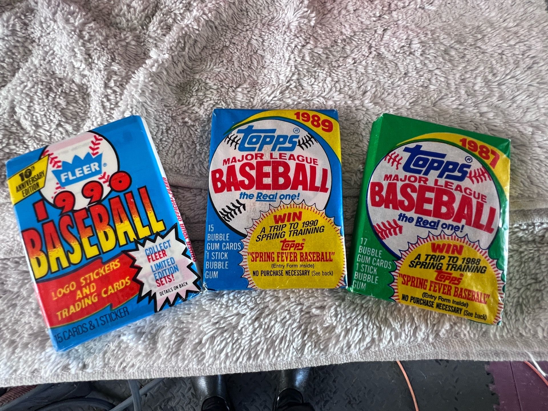 Sealed baseball cards