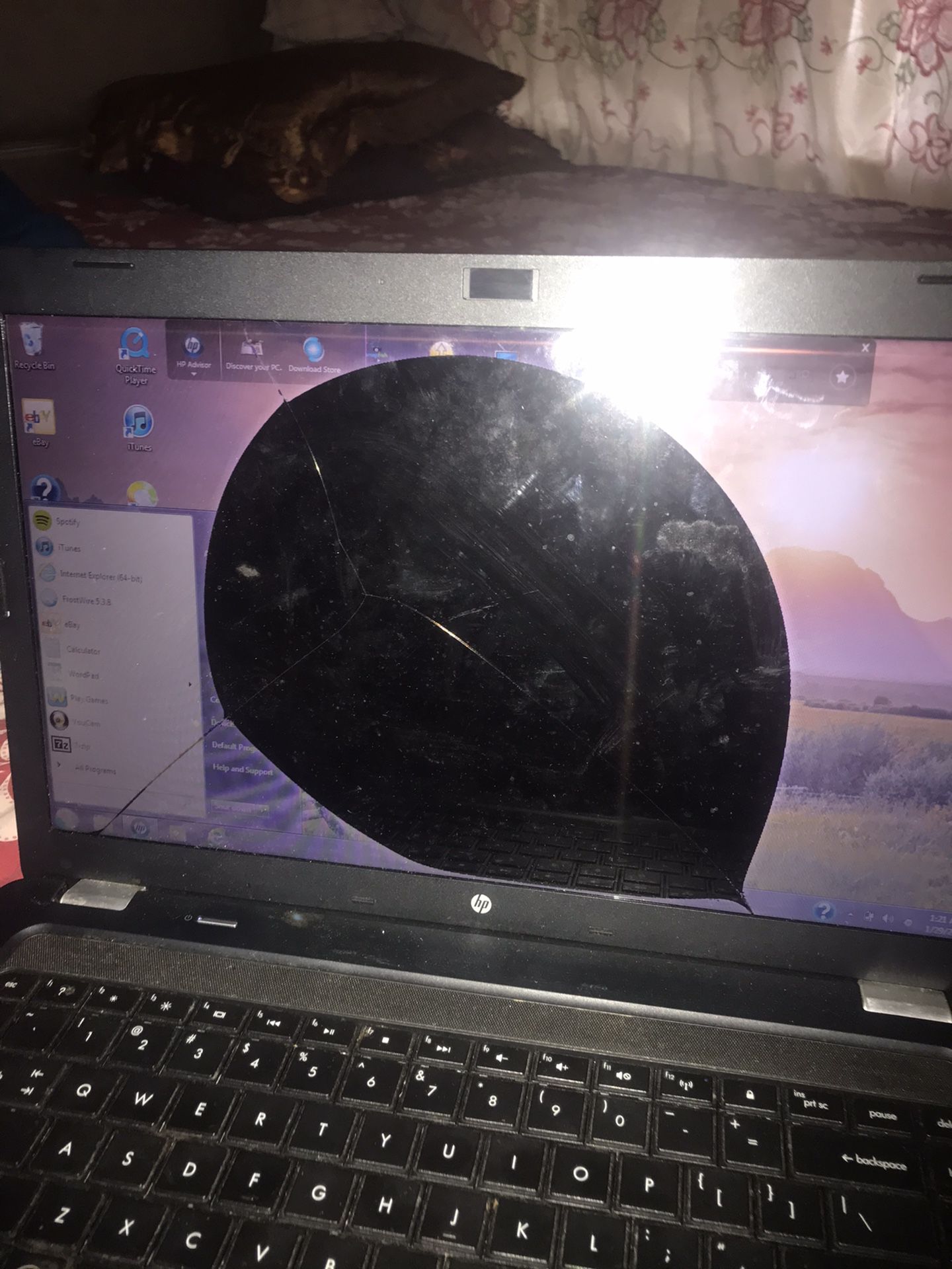 Hp laptop need screen replaced or for part coming with charger