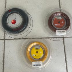 Tennis String Reels - Luxilon 4G, Luxilon Element, Kirschbaum Spiky Shark