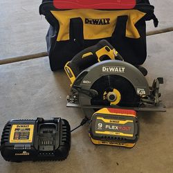 DEWALT Circular Saw, 9AH Battery and Charger Included 