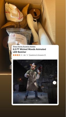 6.5 FT Wicked Woods Animated LED Butcher Halloween Decoration