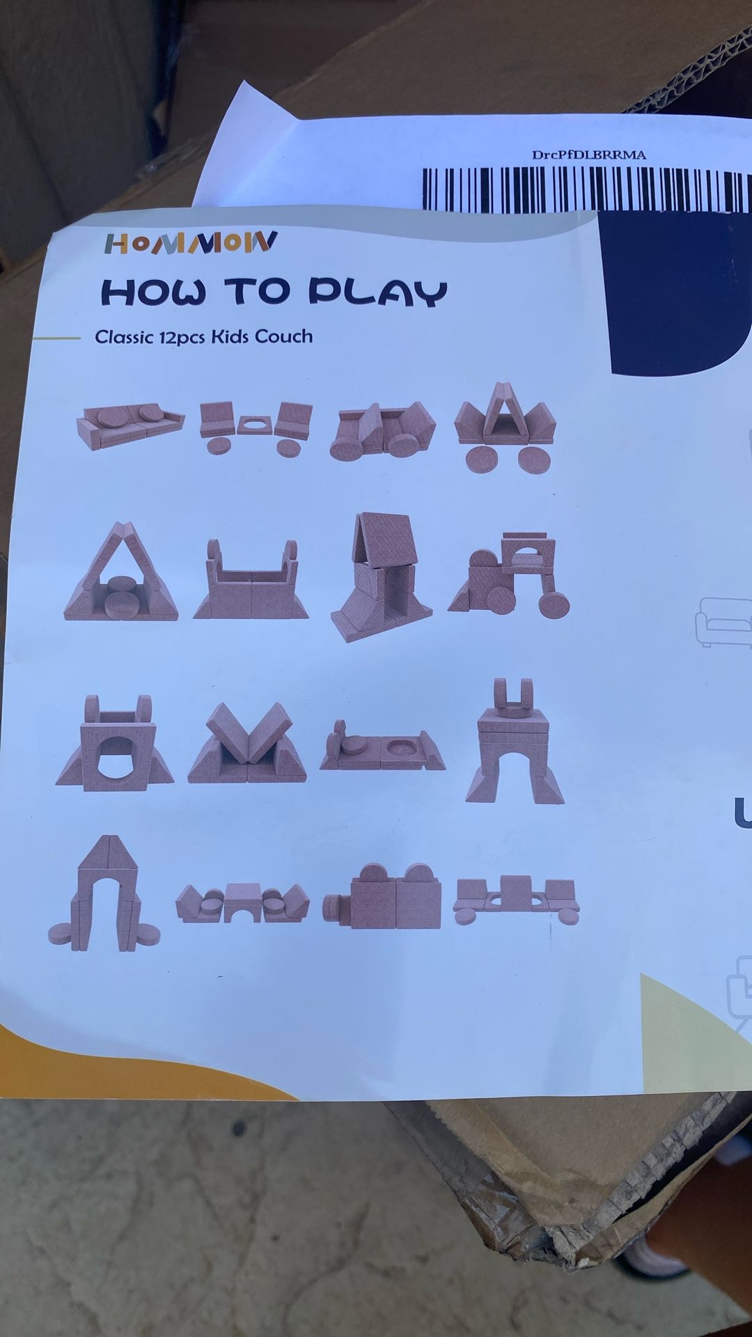 12 PCs Kids Play Couch