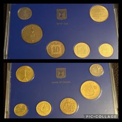 1988 Israel Official Mint Hanukkah Uncirculated 6 Coin Set