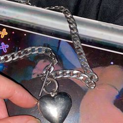 Cute Rose Heart Locket Necklace 