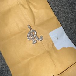 10k Rose, Gold R Charm