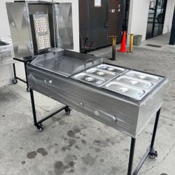 24x20 Inch Flat Grill With 6 Treys & Trompo