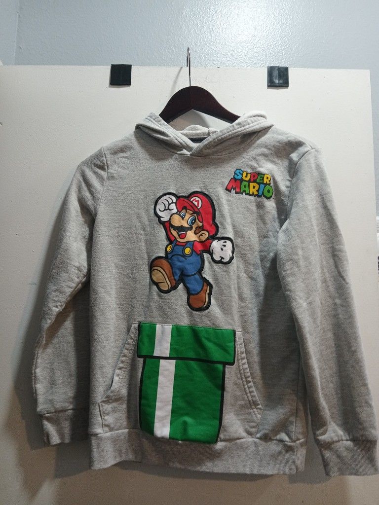 Super Mario Hoodie Kids Size large