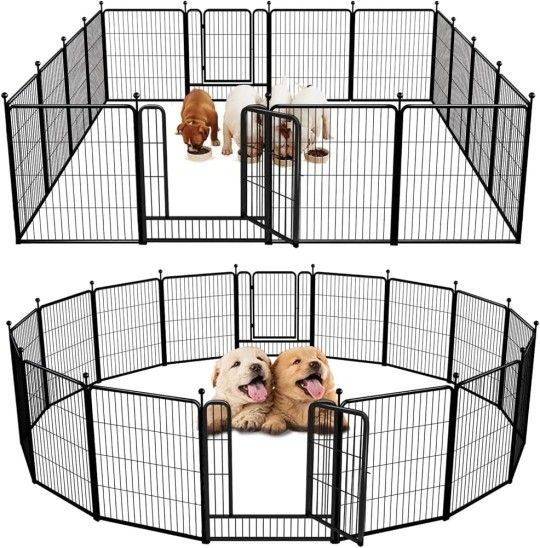 L38 Rollick Dog Playpen for Yard, RV Camping, 32 inch 16 Panels for Small and Medium Dogs│Patented
Color Black
Brand FXW
Material Metal
Product