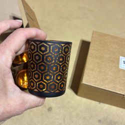 Black & Gold Votive Candles 