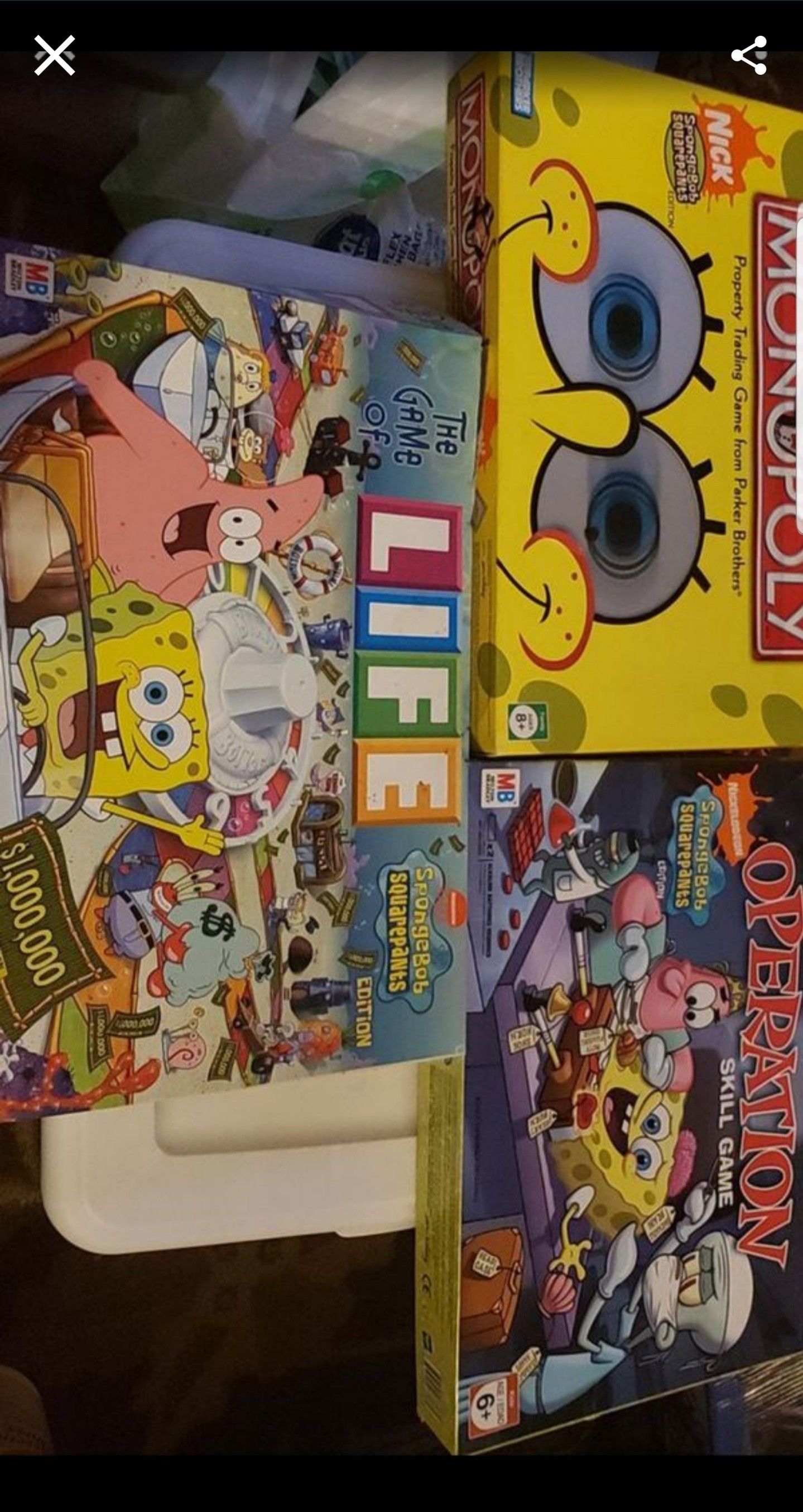 Operation/life/monopoly spongebob edition