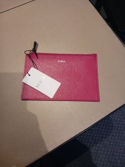 Furla Authentic Textured Leather Zipped Pouch