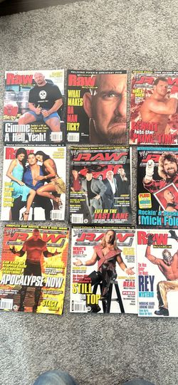 10 Wrestling Magazine Raw WWE WWF With Poster