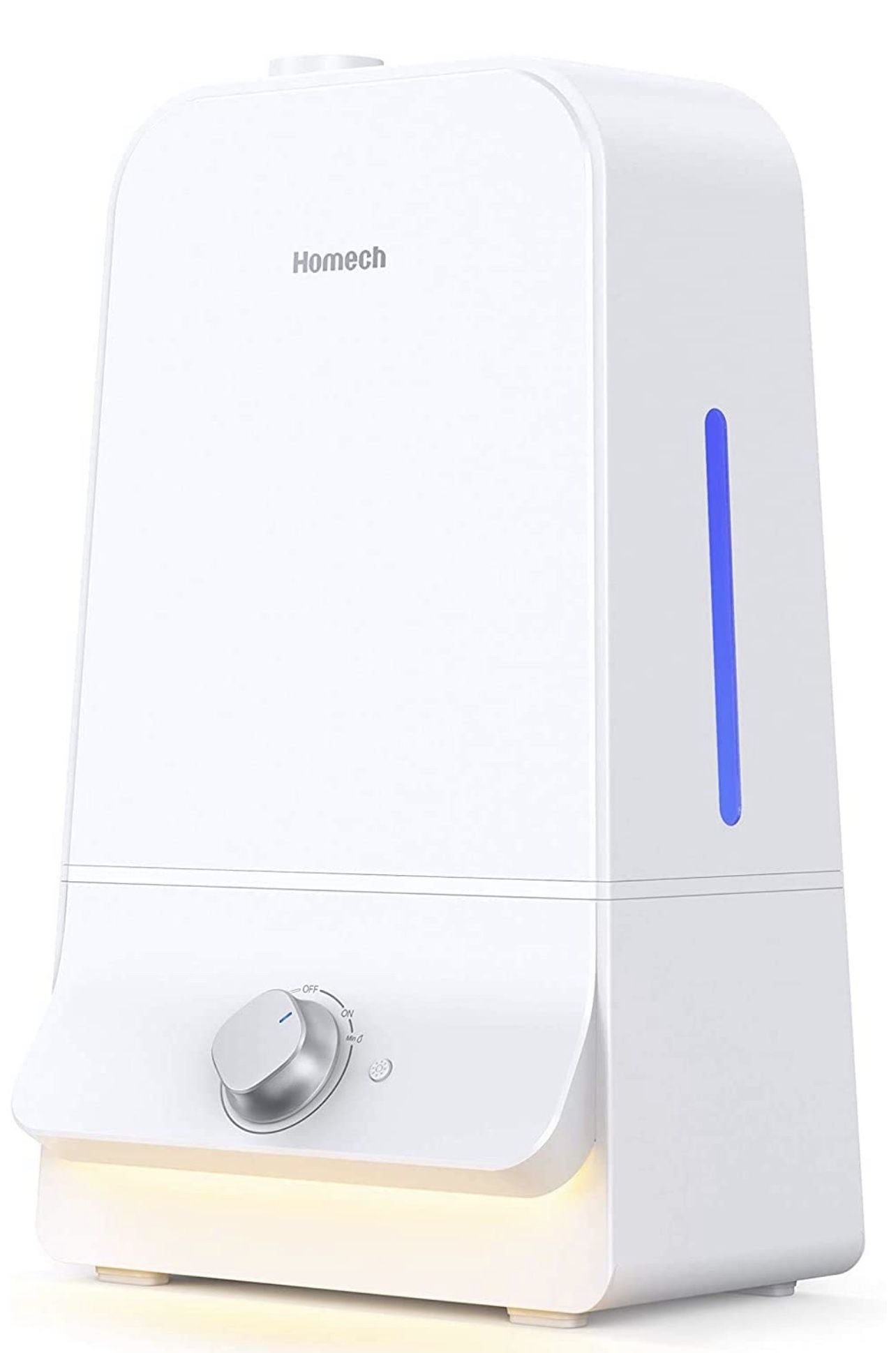 Homech Cool Mist Humidifier 6L, 26dB Quiet Ultrasonic Humidifiers for Large Bedroom Babies Adults, 360° Nozzle, Water Level Window and Waterless Auto