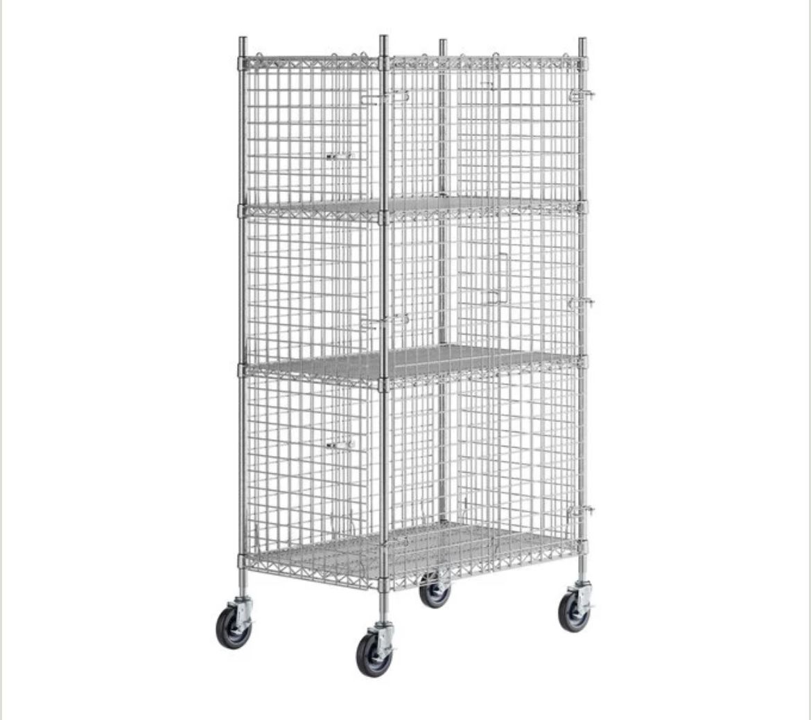 Rolling/Locking Metal Storage Cage