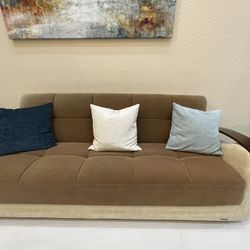 Sofa/futon & matching armchair (2 Pieces)