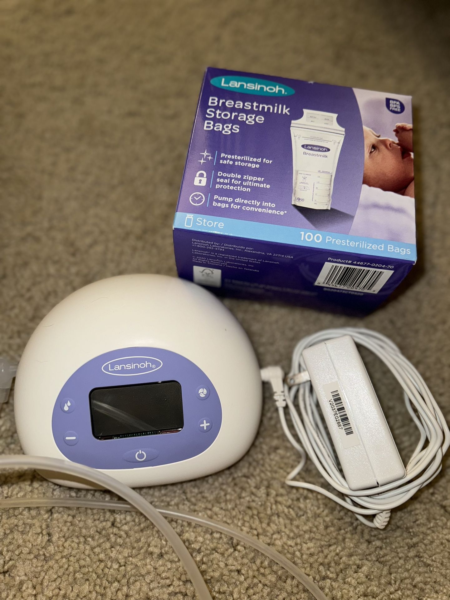 Electric Breast Pump & Breastmilk Storage Bags (brand New)