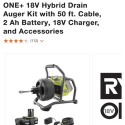 Ryobi Drain Cleaner-pipe Cleaner