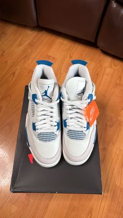 Air Jordan 4 Retro White Blue Sneakers
