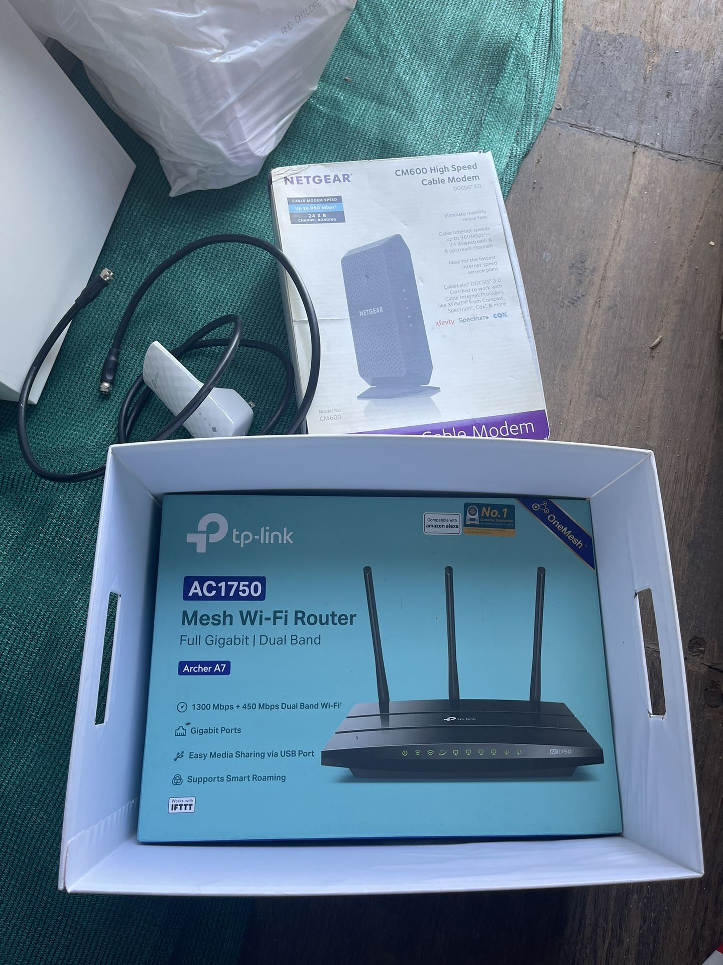 Modem + Router + Expander 