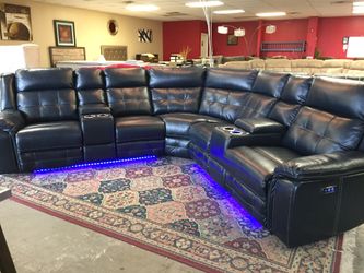 BRAND NEW POWER RECLINE SECTIONAL SOFA WITH LED LIGHTS