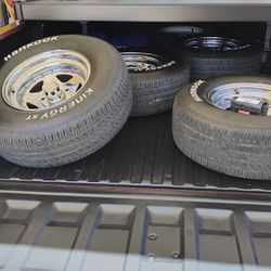 Chrome 15" Wheels And Tires 