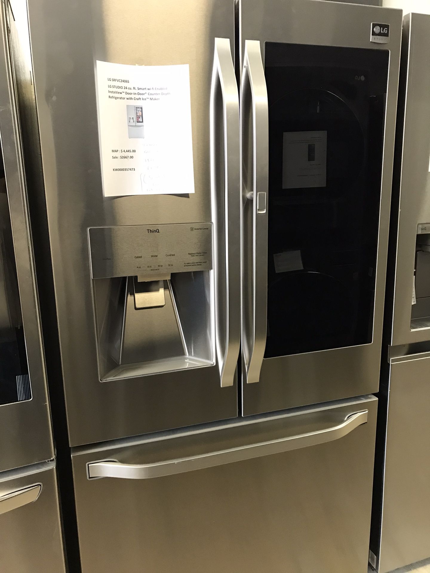 LG Studio 24 cu.ft. Refrigerator on Sale Counter-Depth