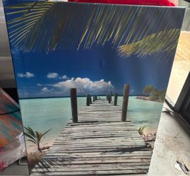 Big Canvas Beach Pier Picture
