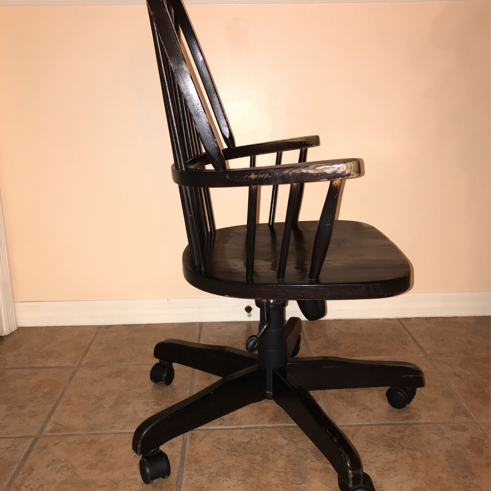 Vintage Desk Chair Solid Wood