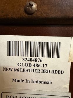 Cal. King Size Leather Bed Headboard