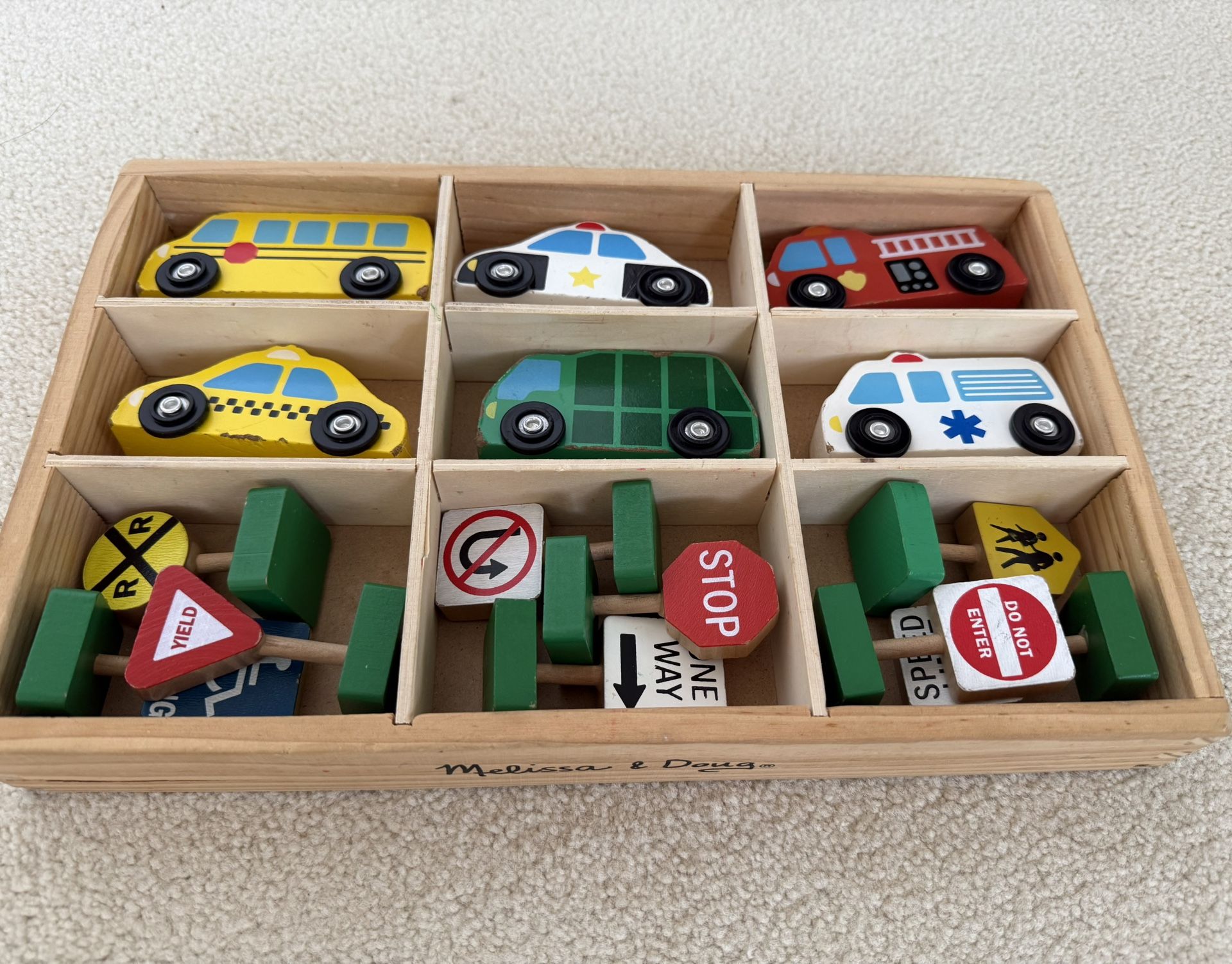 Wooden Montessori Toys Melissa & Doug Vehicles Set 