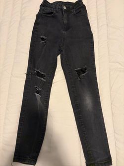Black Distressed Skinny Jeans