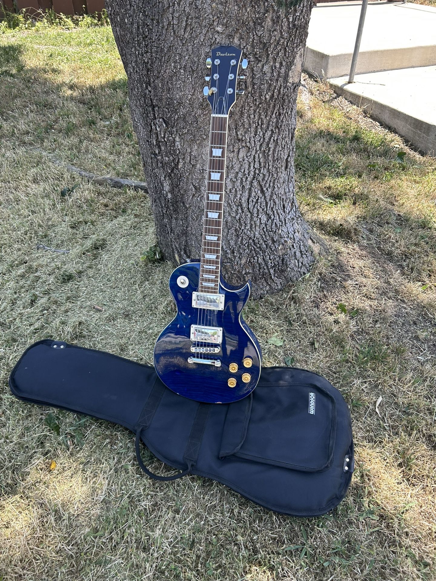 Beautiful 😻 Davison Guitar-blue and white Full Size Electric Guitar