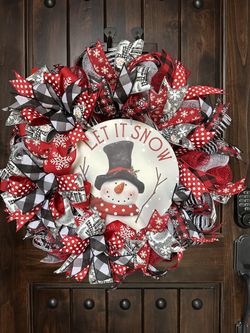 Snowman Christmas Wreath