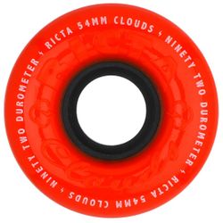 Ricta Clouds 54mm 92a Duro Blood Red Black Cores Skateboard Wheels  