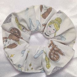 Cinderella, Belle, Ariel & Aurora Disney Scrunchie Handmade Princess accessories