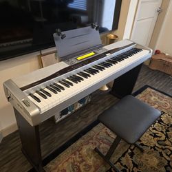 Casio Privia PX-555R 88-Key Weighted Digital Piano – Stand + Bench