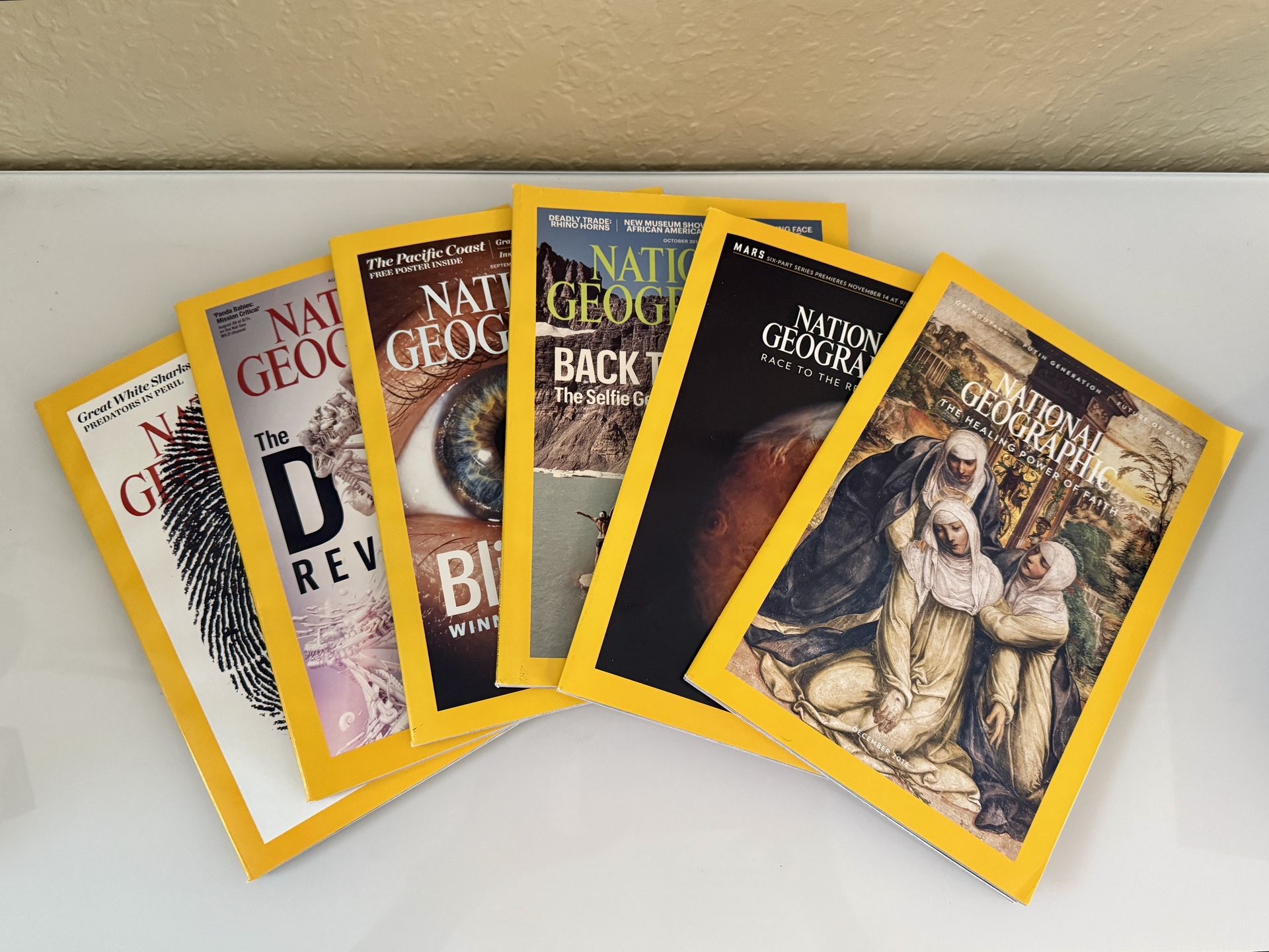 SET OF 6 NATIONAL GEOGRAPHIC MAGAZINE JULY-DECEMBER 2016 