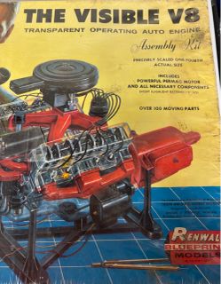 Vintage V-8 Engine Model in Box Never Opened