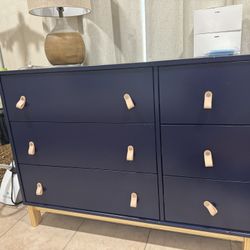 blue dresser changing table 