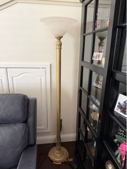 Gold floor lamp
