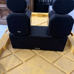 (2x) KLH 8S & (1x) 10C Center Channel Satellite Surround Sound Speakers