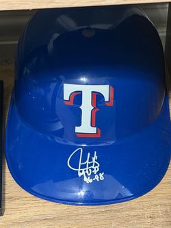 Juan Gonzalez signed rangers helmet