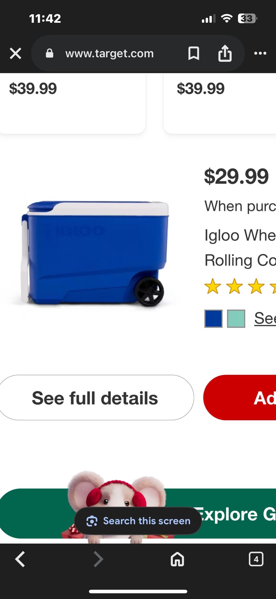 Igloo Rolling Cooler
