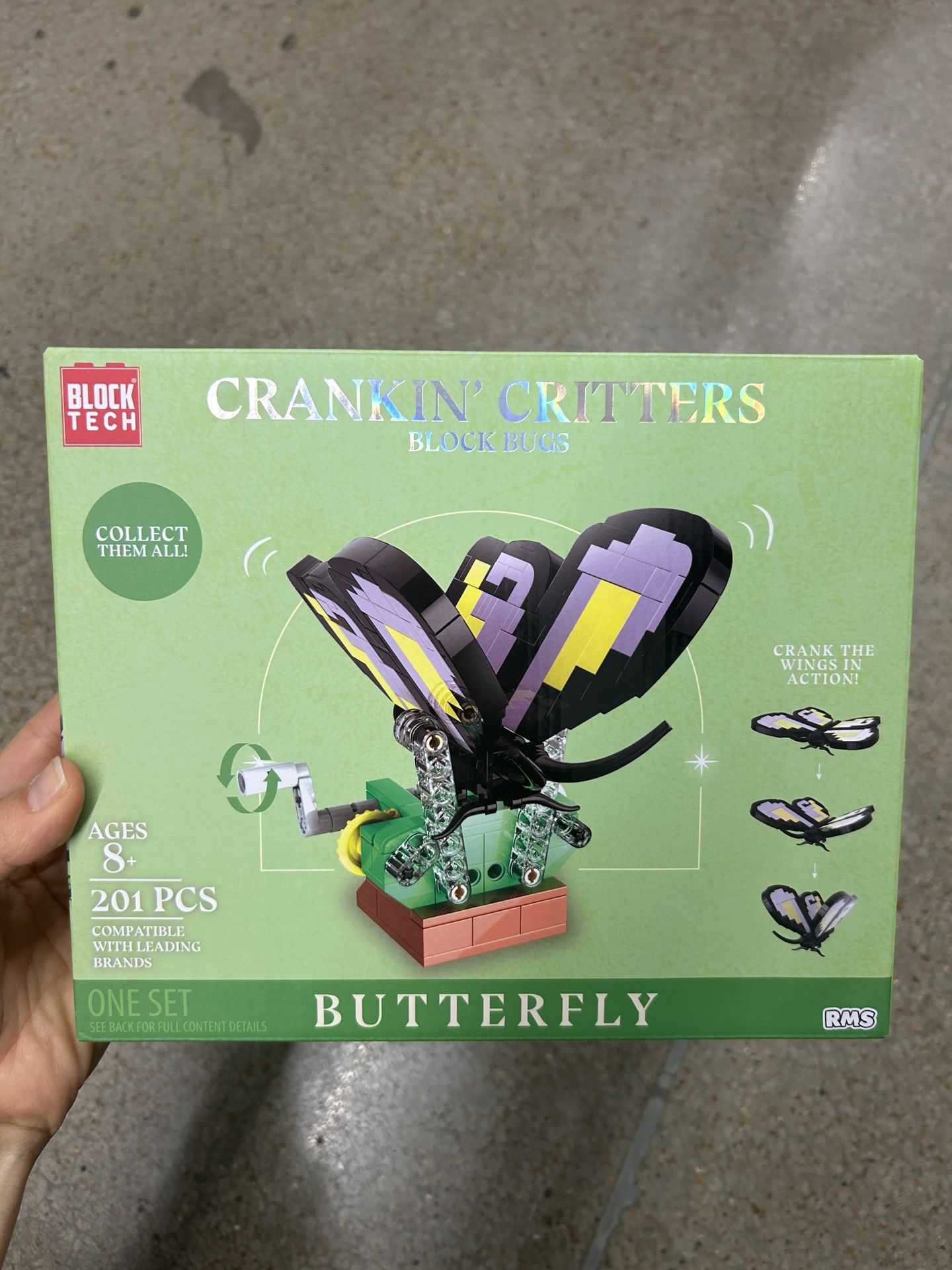 NWT Crankin' Critters Butterfly building Set