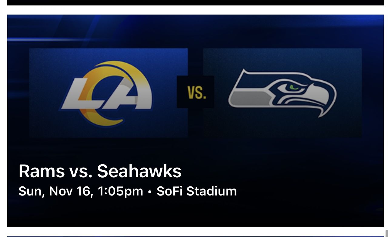 Rams Vs Seahawks