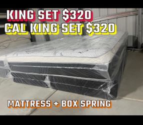 King size pillow top mattress with box spring included