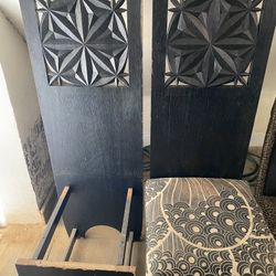 Vintage high back chairs