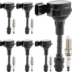 Ignition Coil Pack Set of 6 Compatible with Nissan Infiniti Altima Frontier Maxima Murano Pathfinder 350Z Quest I35 QX4 FX35 G35 M35 2.5L 3.0L 3.5L 4.