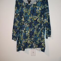 Lane Bryan Womens Floral Button Front  Knit Cardigan Light Sweater Size 18/20